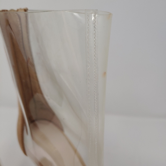 Zara Transparent/Cream Natural Heeled Vinyl Ankle Boots/Booties Women's Size 38 - Picture 6 of 9